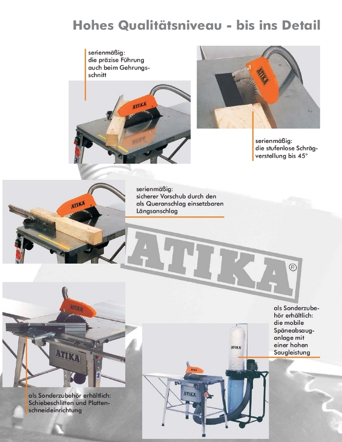 ATIKA TISCHKREISSÄGE HT315 2,0 KW 230V KREISSÄGE HT 315